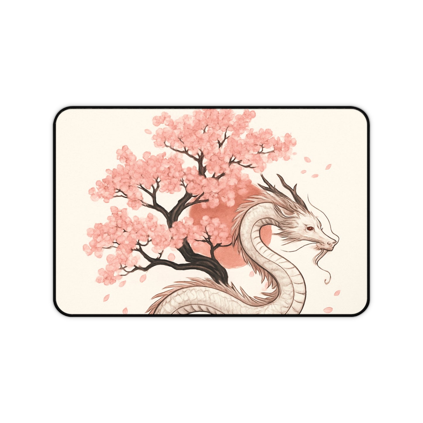 Serene Dragon Desk Mat | Japanese-Inspired Office Decor, Gaming Accessory, Unique Gift for Creatives and Students, Home Office Decoration