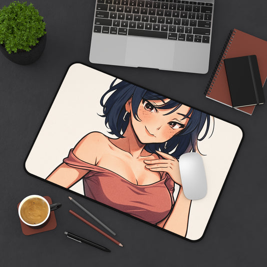 Chic Anime Desk Mat – Stylish Desk Accessory, Gamer Gift, Cute Home Office Decor, Anime Art, Unique Mouse Pad