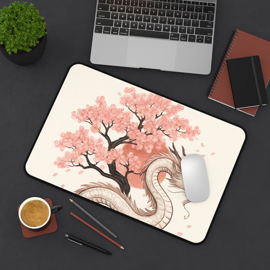 Serene Dragon Desk Mat | Japanese-Inspired Office Decor, Gaming Accessory, Unique Gift for Creatives and Students, Home Office Decoration