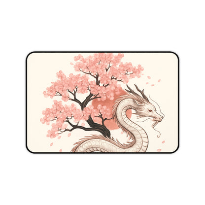 Serene Dragon Desk Mat | Japanese-Inspired Office Decor, Gaming Accessory, Unique Gift for Creatives and Students, Home Office Decoration