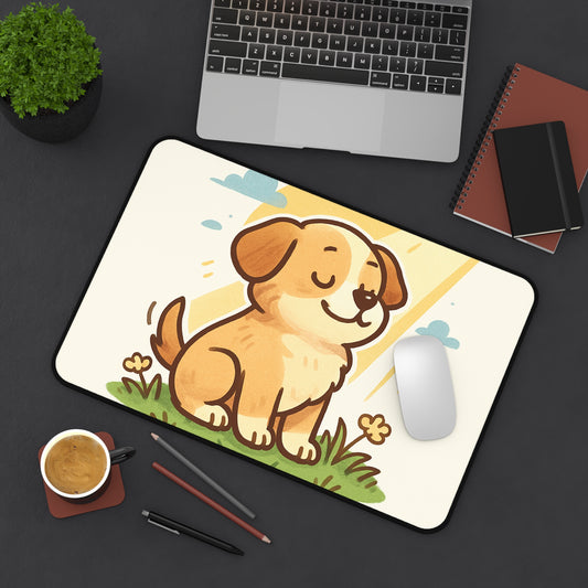 Cute Puppy Desk Mat - Adorable Dog Desk Pad for Home Office, Pet Lover Gift, Office Decor, Animal Themed Accessories
