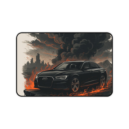 Flame & Smoke Desk Mat - Stylish Mouse Pad, Home Office Decor, Gamer Gift, Car Enthusiast Accessory, Unique Desk Organizer