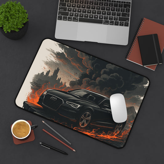 Flame & Smoke Desk Mat - Stylish Mouse Pad, Home Office Decor, Gamer Gift, Car Enthusiast Accessory, Unique Desk Organizer