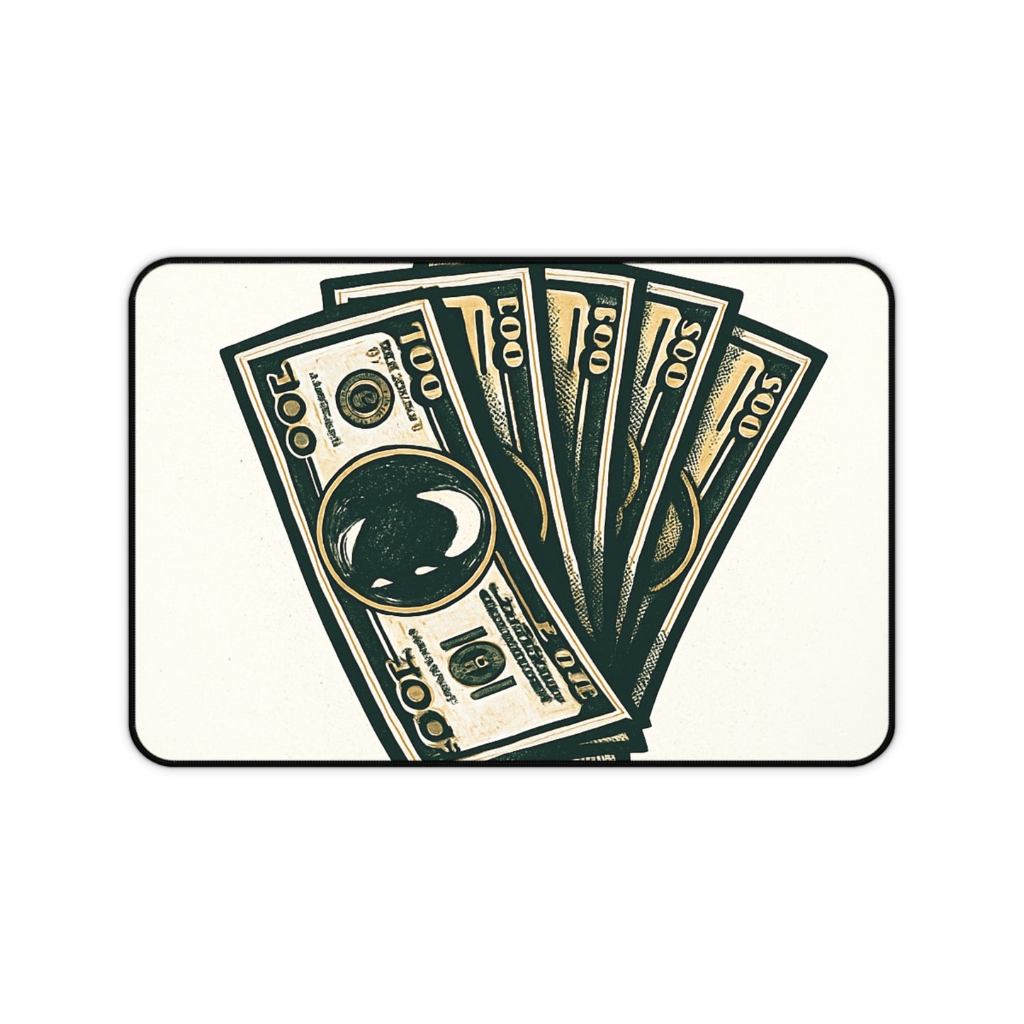 Stylish Money Desk Mat for Office Decor, Gaming, Workstation, Gift for Him, Creative Workspace, Desk Accessories