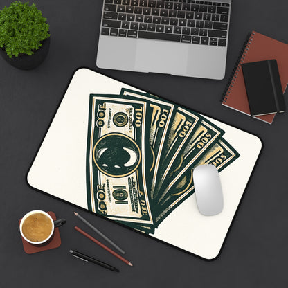 Stylish Money Desk Mat for Office Decor, Gaming, Workstation, Gift for Him, Creative Workspace, Desk Accessories